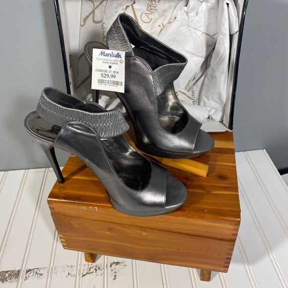 Carlos Santana 5” heels leather open toe - Picture 11 of 12